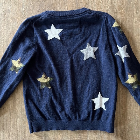 VGUC Mini Boden navy blue start print sweater size 3-4y - Picture 6 of 8